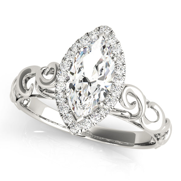 Romantic Halo Diamond Engagement Ring (1/15 ct. tw.)