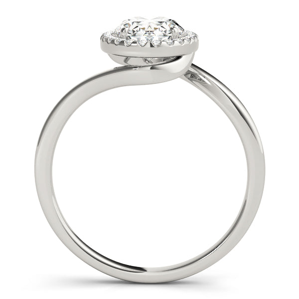 Twist Halo Diamond Engagement Ring (1/8 ct. tw.)