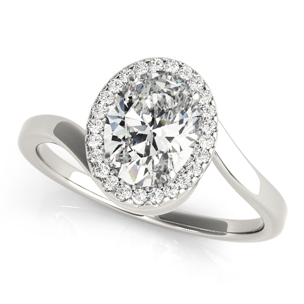 Twist Halo Diamond Engagement Ring (1/8 ct. tw.)