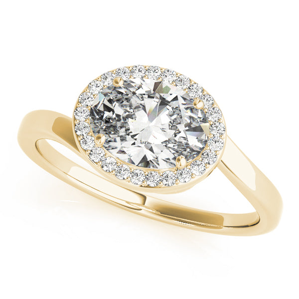 Halo Pavé Diamond Engagement Ring (1/8 ct. tw.)