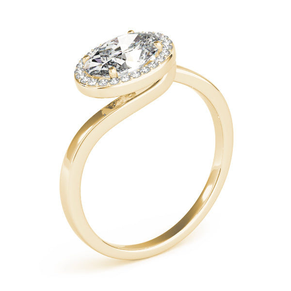 Halo Pavé Diamond Engagement Ring (1/8 ct. tw.)