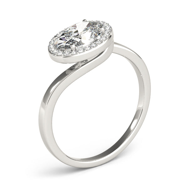 Halo Pavé Diamond Engagement Ring (1/8 ct. tw.)