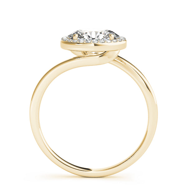 Halo Pavé Diamond Engagement Ring (1/8 ct. tw.)