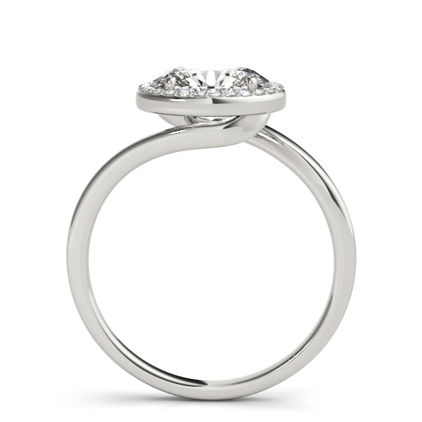 Halo Pavé Diamond Engagement Ring (1/8 ct. tw.)