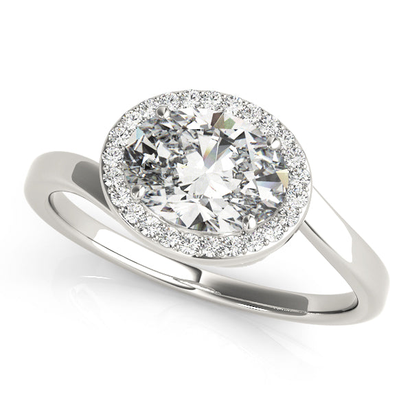 Halo Pavé Diamond Engagement Ring (1/8 ct. tw.)