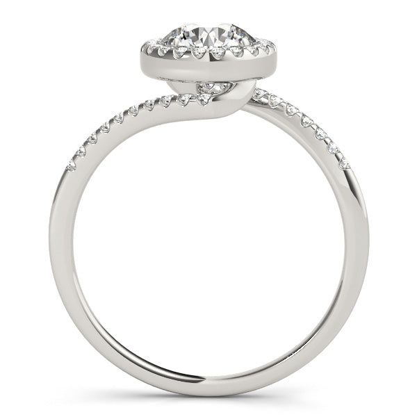 Petite Halo Diamond Engagement Ring (1/8 ct. tw.)