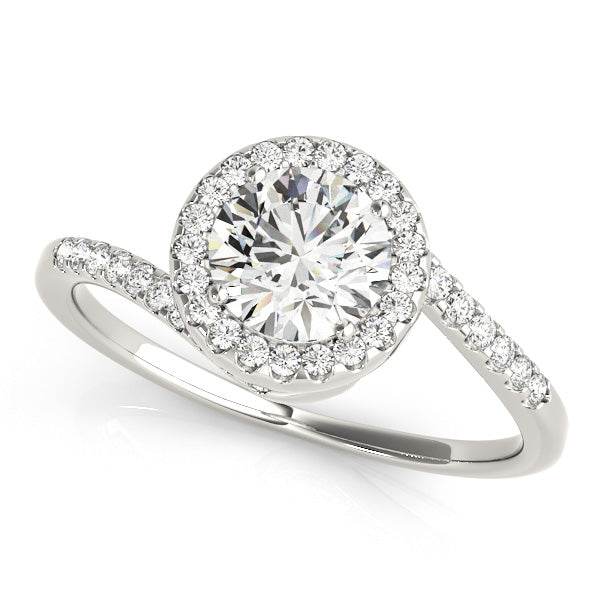Petite Halo Diamond Engagement Ring (1/8 ct. tw.)