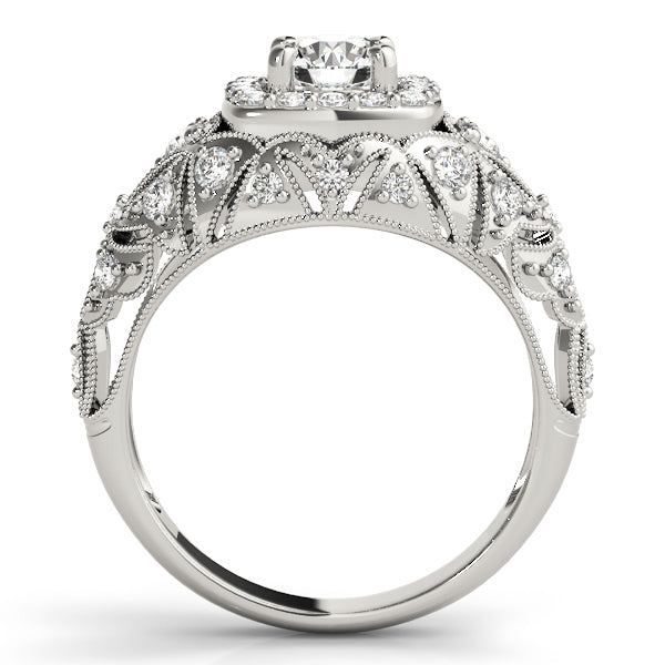 Vintage Filigree Pavé Diamond Engagement Ring (3/8 ct. tw.)
