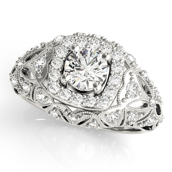 Vintage Filigree Pavé Diamond Engagement Ring (3/8 ct. tw.)