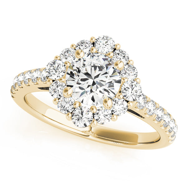 Halo Pavé Diamond Engagement Ring (1/2 ct. tw.)
