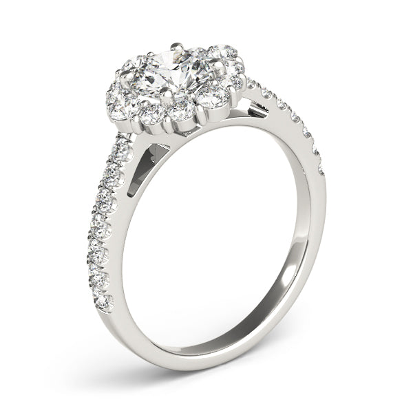 Halo Pavé Diamond Engagement Ring (1/2 ct. tw.)