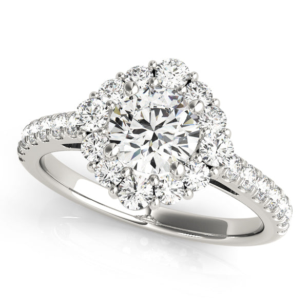 Halo Pavé Diamond Engagement Ring (1/2 ct. tw.)