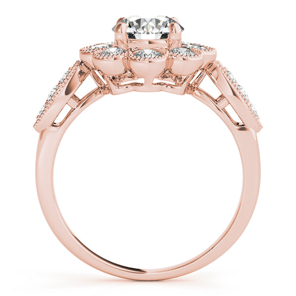 Floral Milgrain Diamond Cluster Engagement Ring (1/2 ct. tw.)