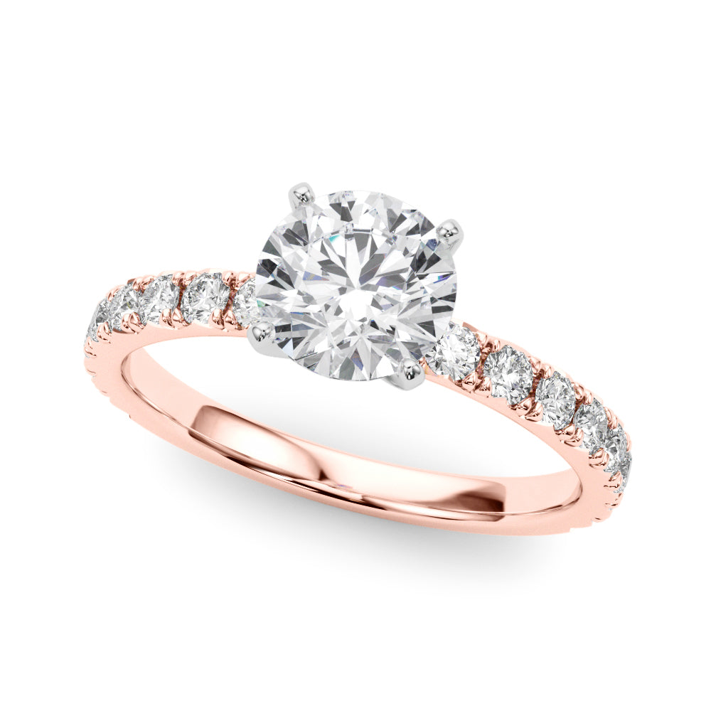 Petite Pavé Diamond Engagement Ring (1/3 ct. tw.)