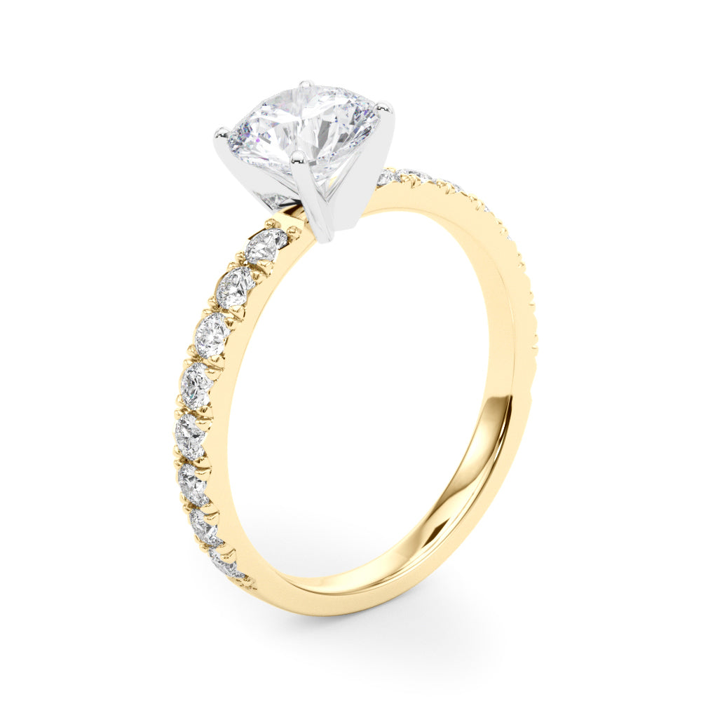 Petite Pavé Diamond Engagement Ring (1/3 ct. tw.)