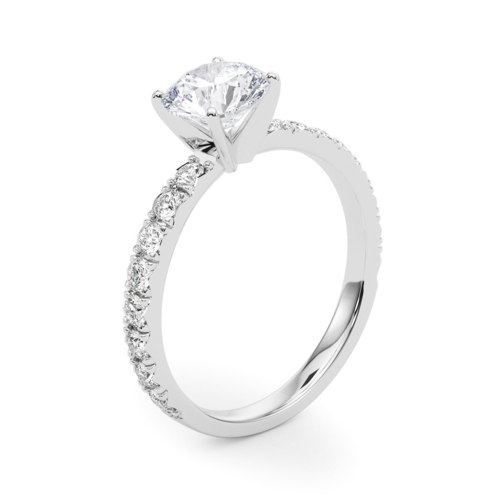 Petite Pavé Diamond Engagement Ring (1/3 ct. tw.)