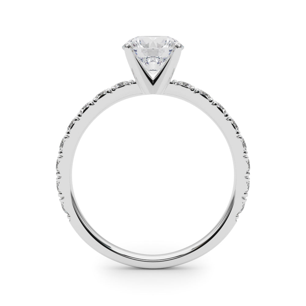Petite Pavé Diamond Engagement Ring (1/4 ct. tw.)