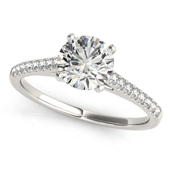 Petite Pavé Diamond Engagement Ring (1/6 ct. tw.)