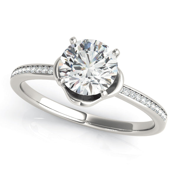 Petite Pavé Diamond Engagement Ring (1/15 ct. tw.)