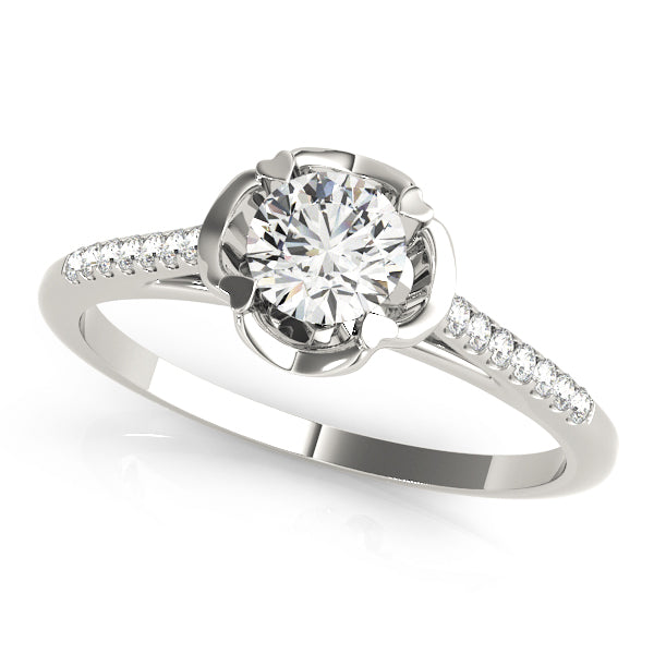 Petite Pavé Diamond Engagement Ring (1/20 ct. tw.)