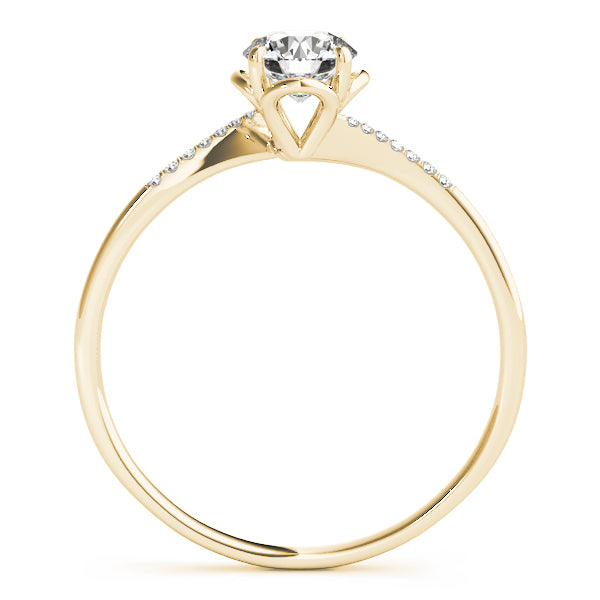 Petite Micropavé Diamond Engagement Ring (1/20 ct. tw.)