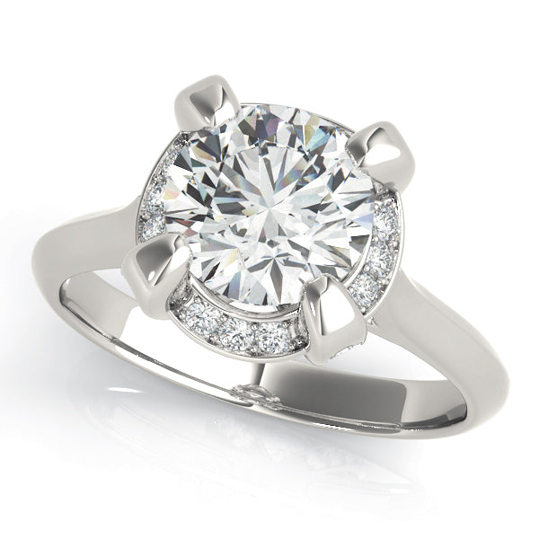 Graceful Semi-Halo Diamond Engagement Ring (1/6 ct. tw.)