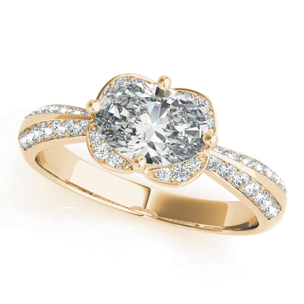 Petite Split Pavé Diamond Engagement Ring (1/6 ct. tw.)