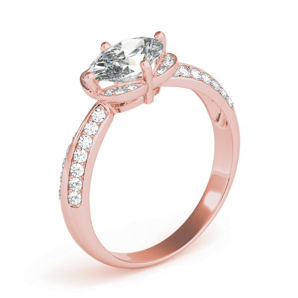 Petite Split Pavé Diamond Engagement Ring (1/6 ct. tw.)