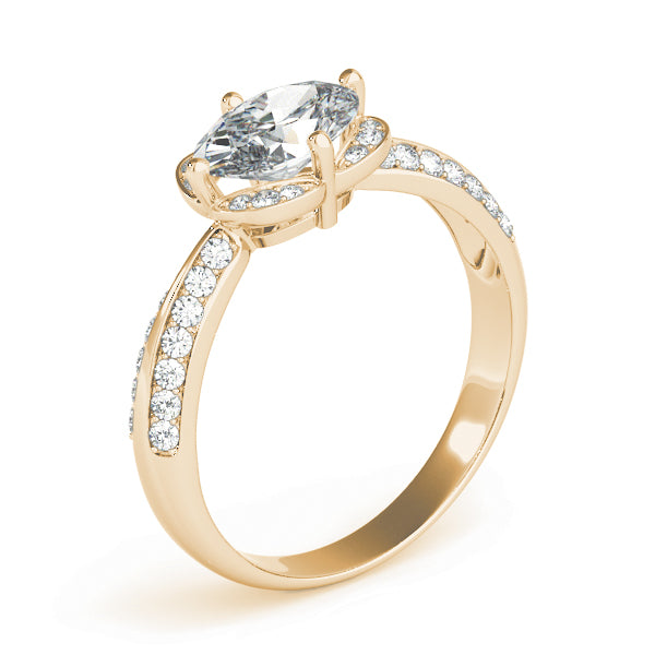 Petite Split Pavé Diamond Engagement Ring (1/6 ct. tw.)