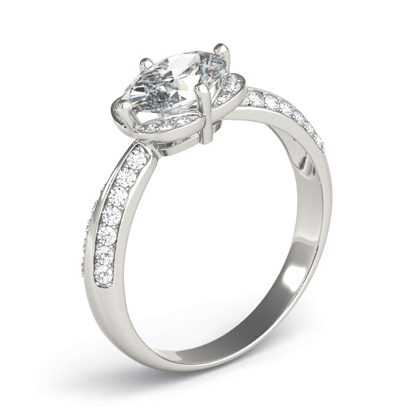 Petite Split Pavé Diamond Engagement Ring (1/6 ct. tw.)