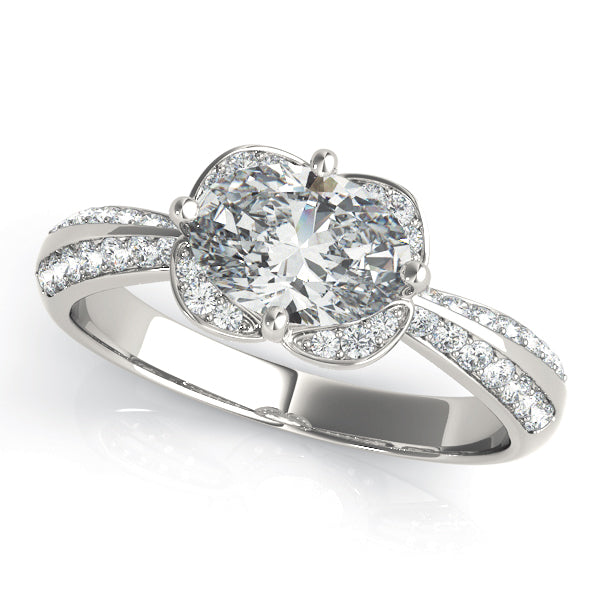 Petite Split Pavé Diamond Engagement Ring (1/6 ct. tw.)