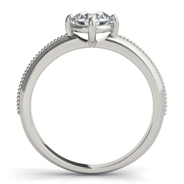 Classic Milgrain Solitaire Engagement Ring