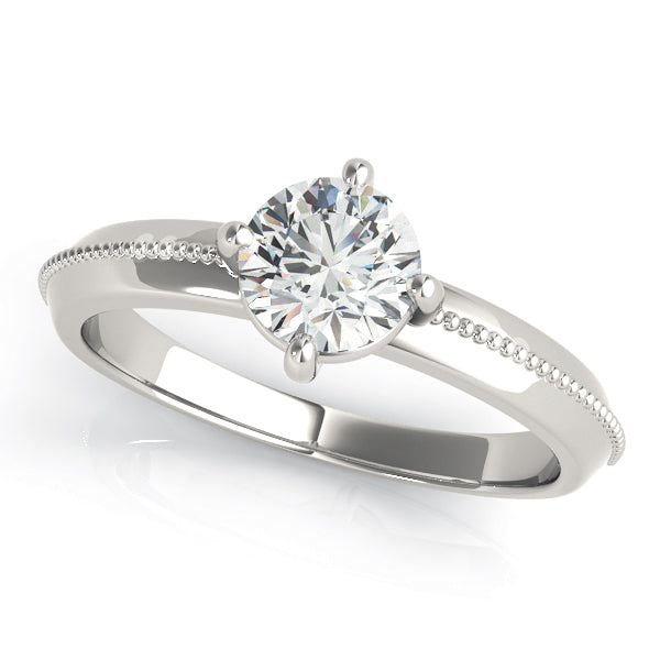 Classic Milgrain Solitaire Engagement Ring