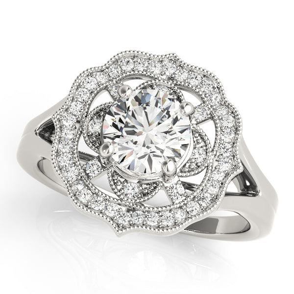 Romantic Halo Diamond Engagement Ring (1/5 ct. tw.)