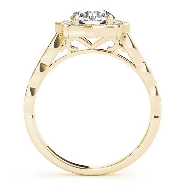 Floral Halo Pavé Diamond Engagement Ring (1/5 ct. tw.)