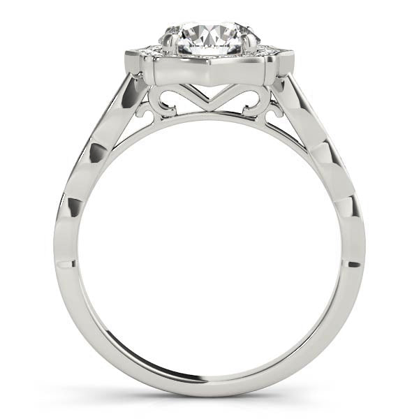 Floral Halo Pavé Diamond Engagement Ring (1/4 ct. tw.)