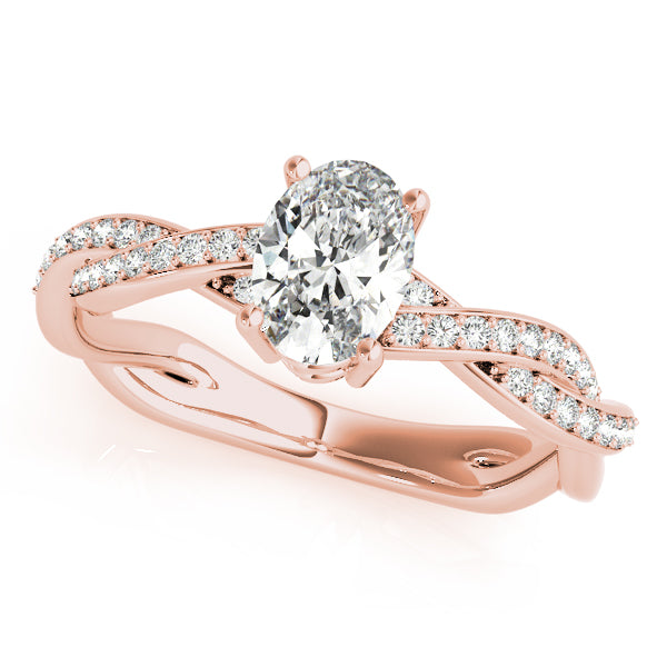 Petite Twist Diamond Engagement Ring