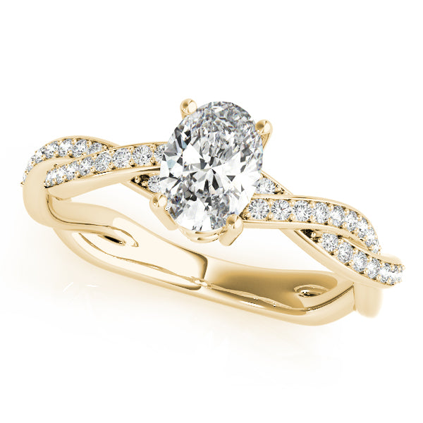 Petite Twist Diamond Engagement Ring