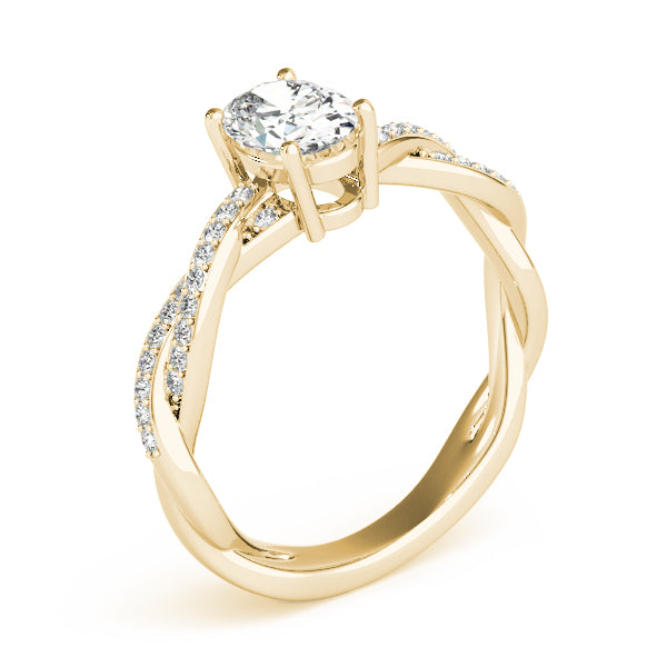 Petite Twist Diamond Engagement Ring