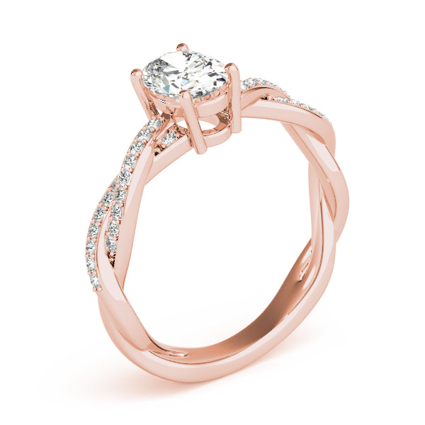 Petite Twist Diamond Engagement Ring