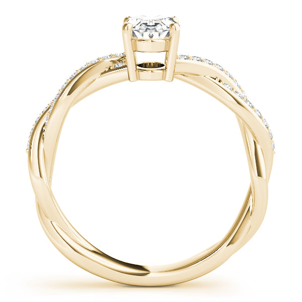 Petite Twist Diamond Engagement Ring