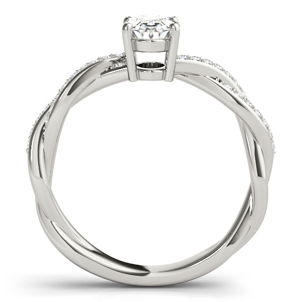 Petite Twist Diamond Engagement Ring
