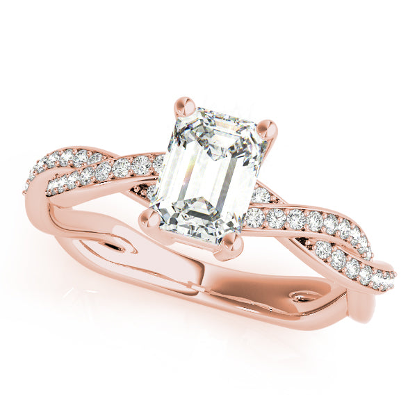 Petite Twist Diamond Engagement Ring
