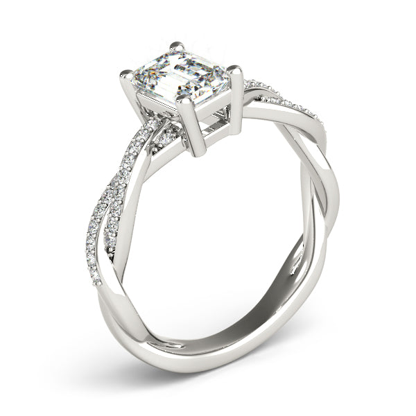 Petite Twist Diamond Engagement Ring