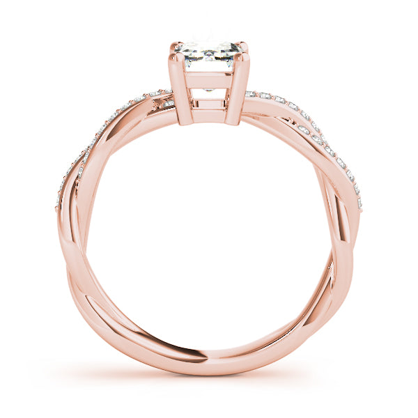Petite Twist Diamond Engagement Ring