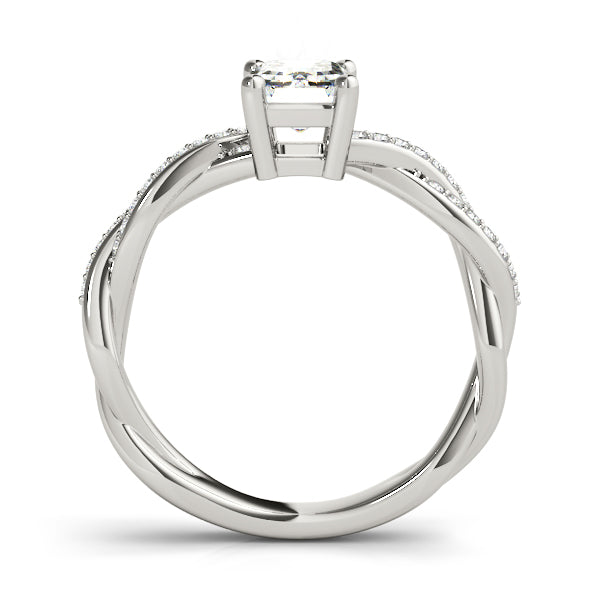 Petite Twist Diamond Engagement Ring