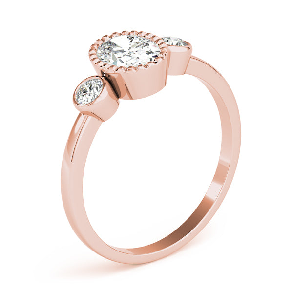 Bezel and Milgrain Accent Diamond Engagement Ring (1/8 ct. tw.)