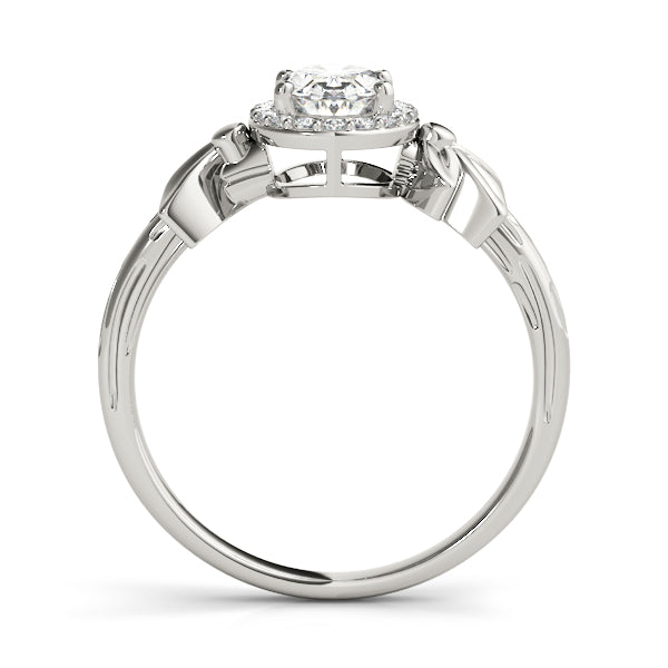 Nature-Inspired Halo Diamond Engagement Ring (1/10 ct. tw.)