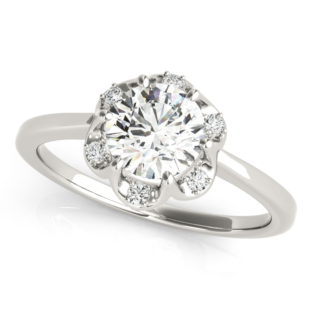 Floral Halo Diamond Engagement Ring (1/4 ct. tw.)