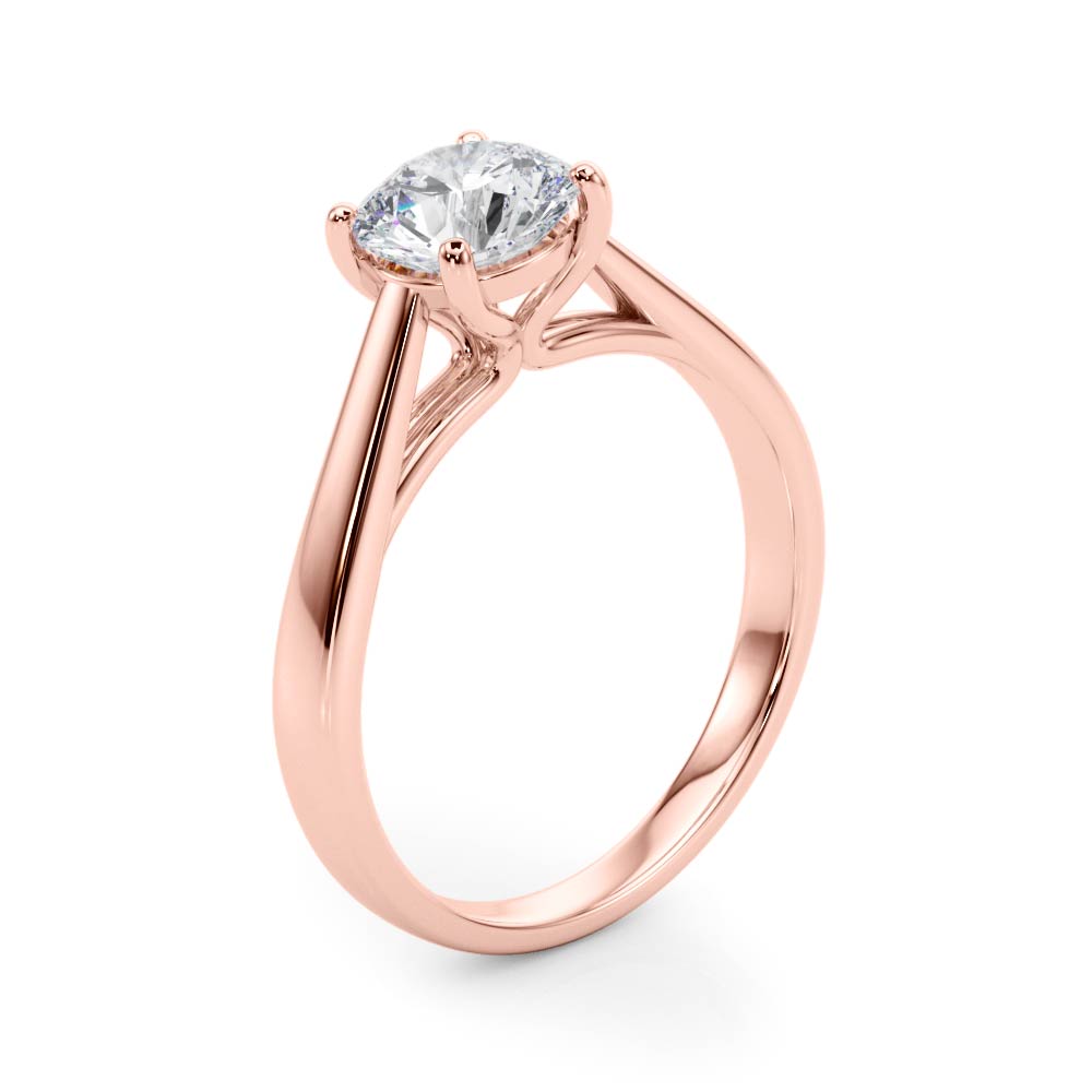 Classic Four-Prong Solitaire Diamond Engagement Ring